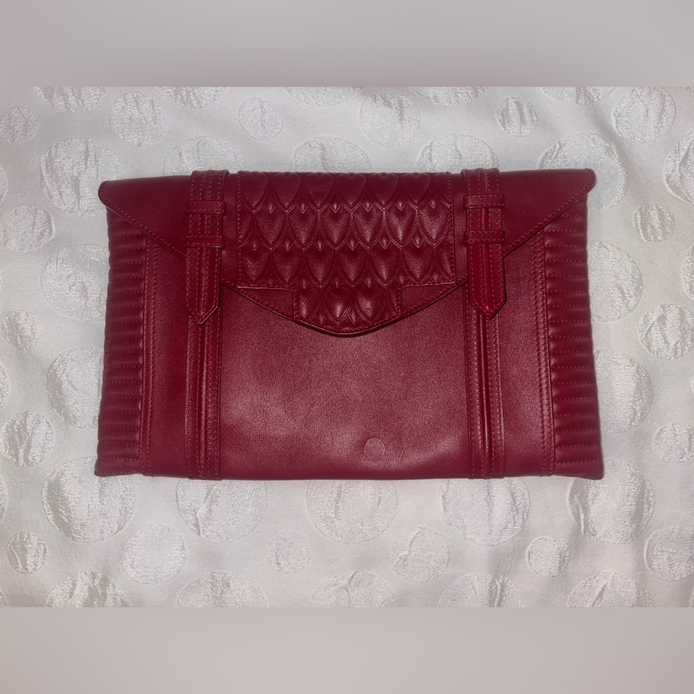 Reece Hudson Oversized Maroon Clutch Purse High Quality Designer Pieces‎